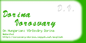 dorina vorosvary business card