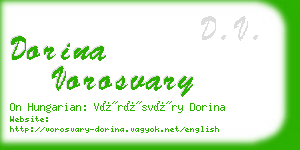 dorina vorosvary business card